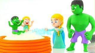 FUNNY KIDS LOVE THEIR POOL ❤  Play Doh Cartoons For Kids