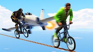 DEADLY MILE HIGH TIGHTROPE RUNNERS vs. PLANES! (GTA 5 Funny Moments)