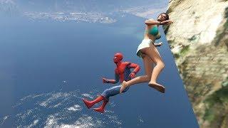 GTA 5 Water Ragdolls | SPIDERMAN Jumps/Fails #15 (Euphoria physics | Funny Moments)