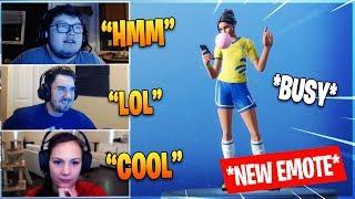 Streamers Reacts To New Emote *BUSY* - Fortnite Funny Moments