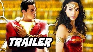 Shazam Trailer 2 - Justice League Wonder Woman Easter Eggs and Jokes Breakdown