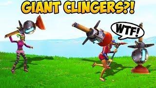 HOW TO THROW GIANT CLINGERS! - Fortnite Funny Fails and WTF Moments! #262 (Daily Moments)