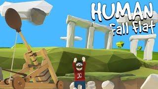 Human Fall Flat Funny Moments - Destroying Stonehenge & Using It As Ammo? - Human Fall Flat Xbox 1