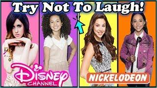 Try Not To Laugh Challenge Famous Celebrity Stars Edition | Funny Nickelodeon & Disney Stars 2017