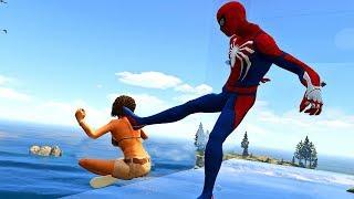 GTA 5 Water Ragdolls | SPIDERMAN Jumps/Fails (Euphoria physics | Funny Moments)