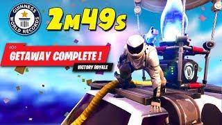 *WORLD RECORD* FASTEST WIN GETAWAY MODE..!!  Fortnite Twitch Funny Moments #183