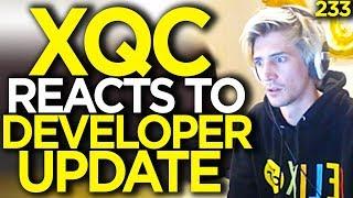 xQc Reacts to Developer Update - Overwatch Funny Moments 233