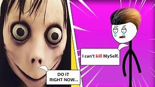 When A Gamer Plays Momo Challenge - Funny + Scary