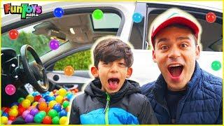 Kids Cars with Colors Ball Pits | Jason and Brother Jokes Funny Video