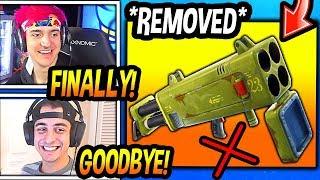 STREAMERS REACT TO "QUAD LAUNCHER" *REMOVED* FROM FORTNITE! (FINALLY!) Fortnite FUNNY Moments