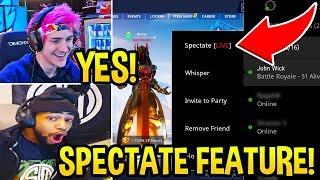 STREAMERS REACT TO *NEW* "LIVE SPECTATE FEATURE" in Fortnite! - Fortnite FUNNY Moments