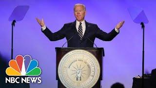 Joe Biden Jokes About Personal Space After Giving Hug: 'I Had Permission' | NBC News