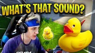 NINJA HEARS *WEIRD* DUCK SOUND IN FORTNITE! - Fortnite Best & Funny Moments (Fortnite Battle Royale)
